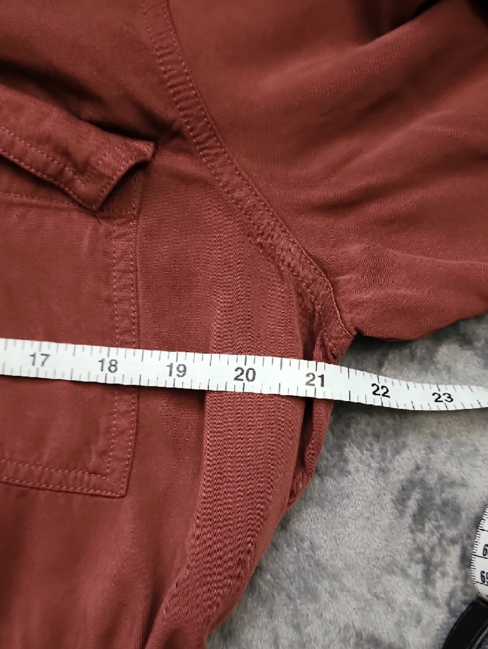 a.n.a Rust-Tone Button-Front Tie-Waist Mini Dress - Picture 3 of 6